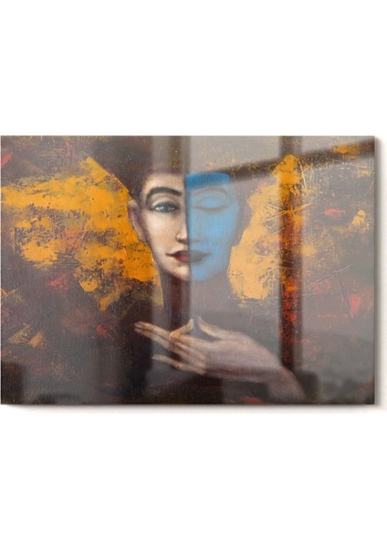 Mısırlı Kadın Tanrıça | Etnik Temalı Cam Tablo | 50 x 70 cm