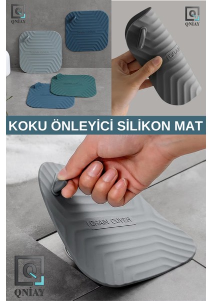 Kare Silikon Mat Kötü Koku Önleyici Banyo Mutfak Lavabo Balkon Gider Tıpası Kapağı Böcek Önleyici