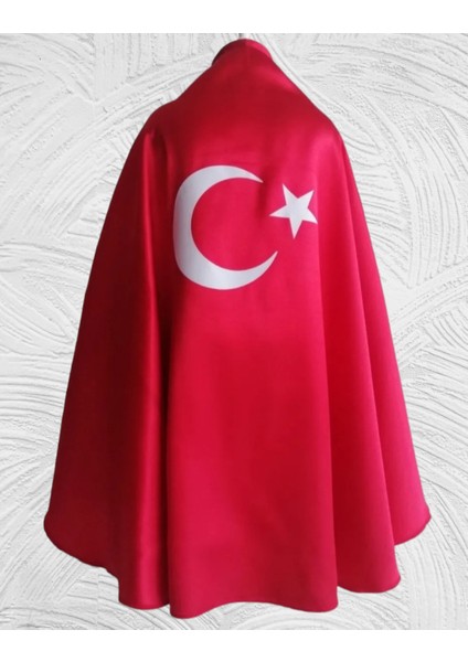 Ay Yıldız Baskılı 23 Nisan Özel Bayrak Pelerin