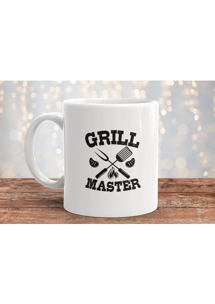 Grill Master Chef Baskılı Hediyelik Porselen Kupa Bardak