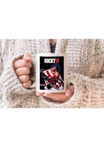 Rocky Balboa Baskılı Hediyelik Porselen Kupa Bardak