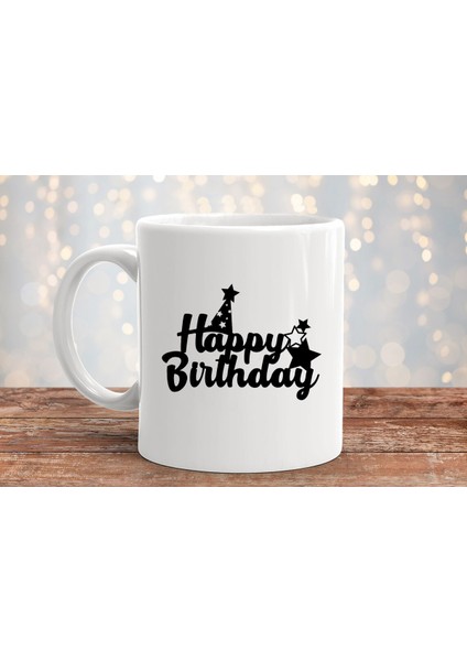 Happy Birthday Baskılı Hediyelik Porselen Kupa Bardak fiyatları