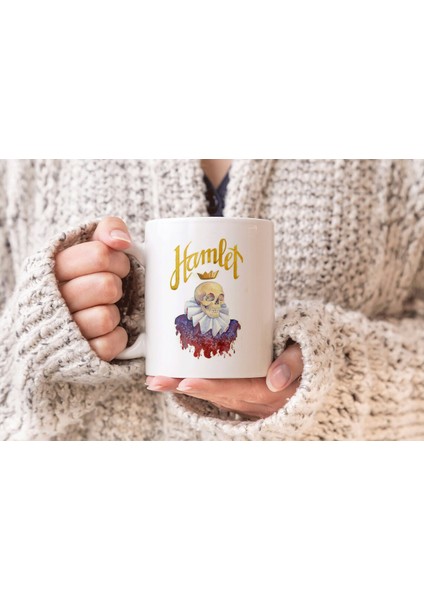 William Shakespeare Hamlet Baskılı Hediyelik Porselen Kupa Bardak