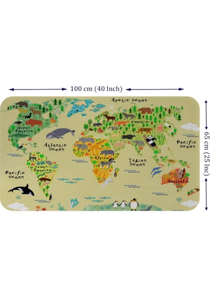 - Eğitici Dünya Haritası Dünya Atlası Çocuk ve Bebek Odası Duvar STICKER-60X105-3772