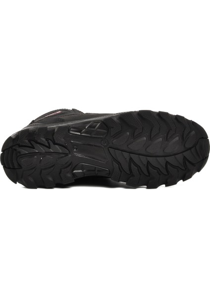 Crazy Siyah Hakiki Deri Unisex Outdoor Bot