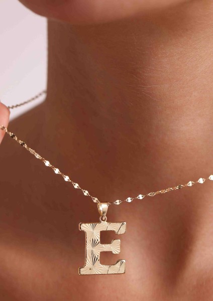 14 Ayar Altın E Harf Füzyon Kolye fiyatları