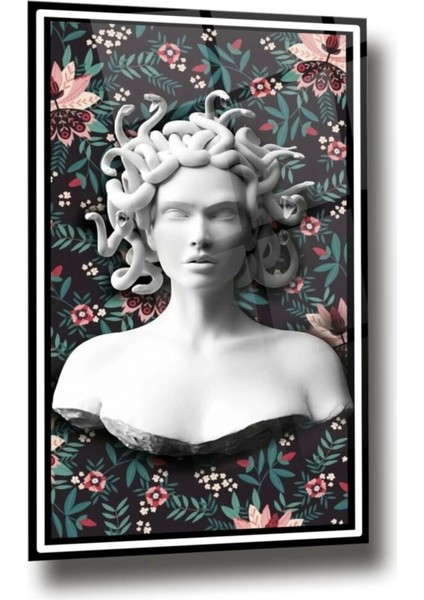 Çiçekli Medusa Cam Tablo,duvar Dekarasyon Ürünleri fiyatları