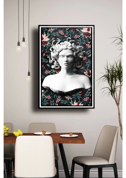Çiçekli Medusa Cam Tablo,duvar Dekarasyon Ürünleri fırsatları