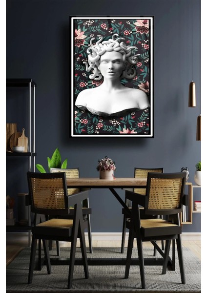 Çiçekli Medusa Cam Tablo,duvar Dekarasyon Ürünleri indirimleri