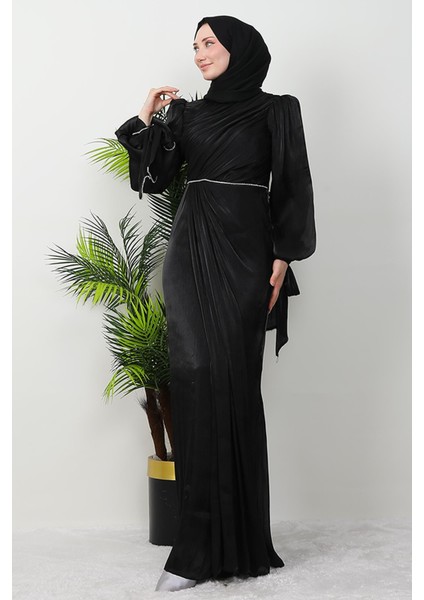 Idil Tesettür Abiye Siyah