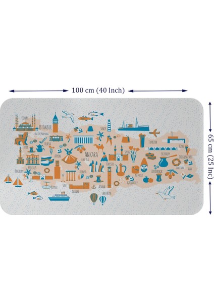 - Eğitici ve Öğretici Cocuk Odası Türkiye Haritası Duvar STICKER-60X105-3875 fiyatları
