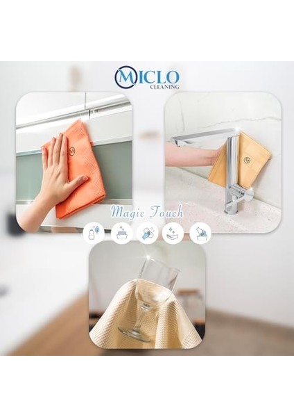 Cleanıng | Mikrofiber Temizlik Bezi | Sihirli Bez, Cam Bezi Ayna Bezi | 4lü Paket | Zümrüt Serisi