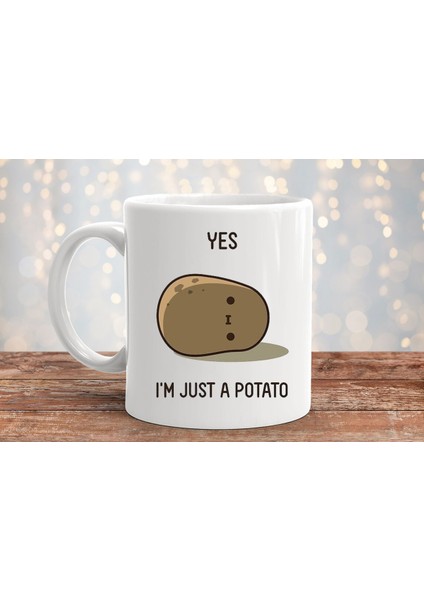 Yes Just Potato Patates Baskılı Hediyelik Porselen Kupa Bardak fiyatları