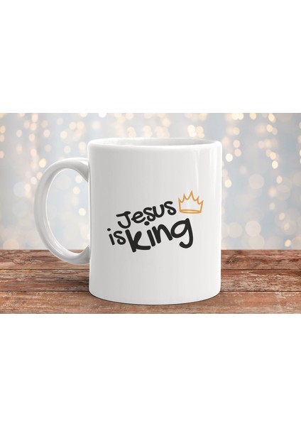 Jesus Is King Baskılı Hediyelik Porselen Kupa Bardak fiyatları