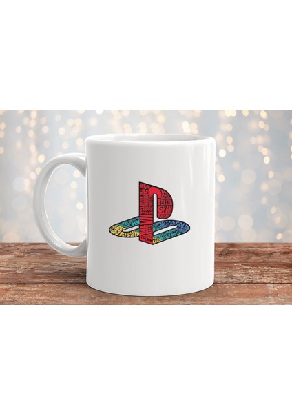 Playstation Oyun Logosu Baskılı Hediyelik Porselen Kupa Bardak fiyatları