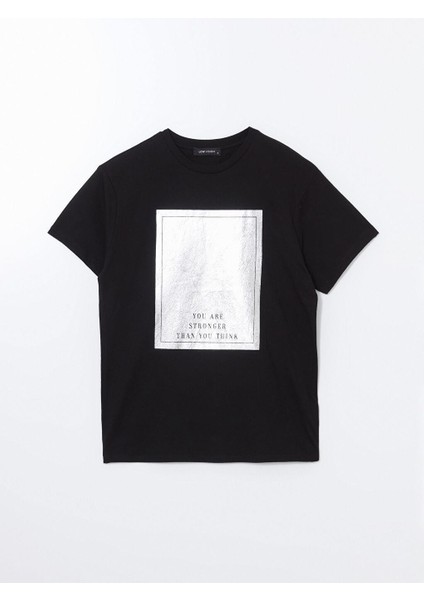 Lcw Vision Bisiklet Yaka Baskılı Kadın Tişört indirimleri