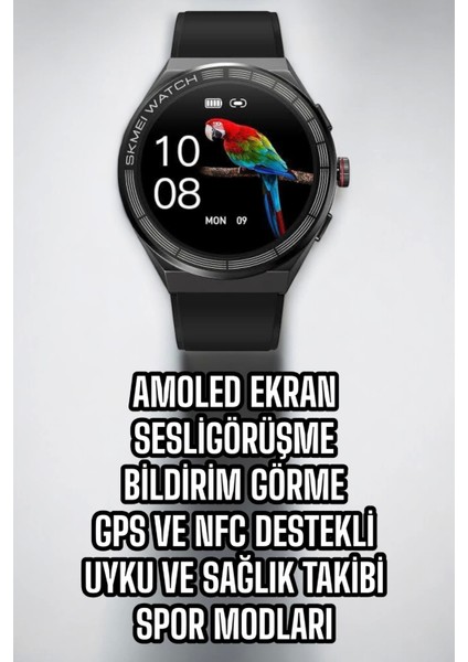 Akıllı Saat Dokunmatik Ekran Sesli Görüşme ve Bildirim Görme Sağlık Takibi indirimleri