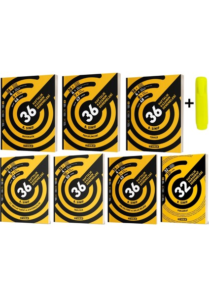 Hız 8. Sınıf Tüm Dersler 32 Haftalık Kazanım Denemeleri 7 Kitap