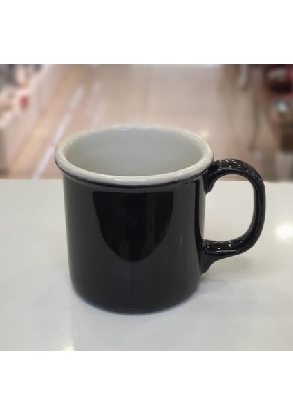 Patara Siyah Porselen Mug Bıg Kupa