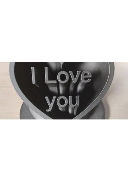 3D Baskı "ı Love You" Kalp Figürü