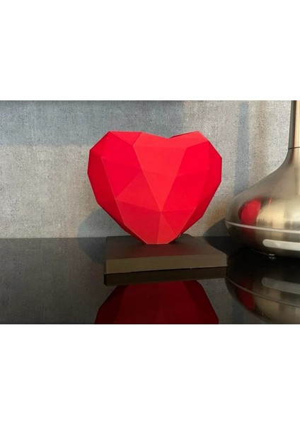 Geometrik Kalp Şeklinde Dekoratif Lamba