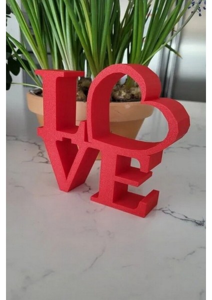 Love" Yazılı Dekoratif Figür