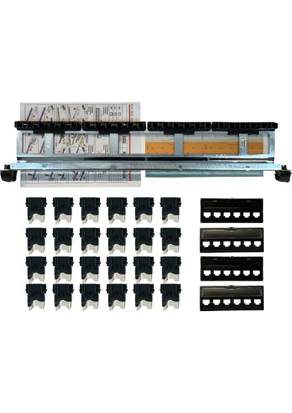 24 Port Cat6 Utp Patch Panel Dolu