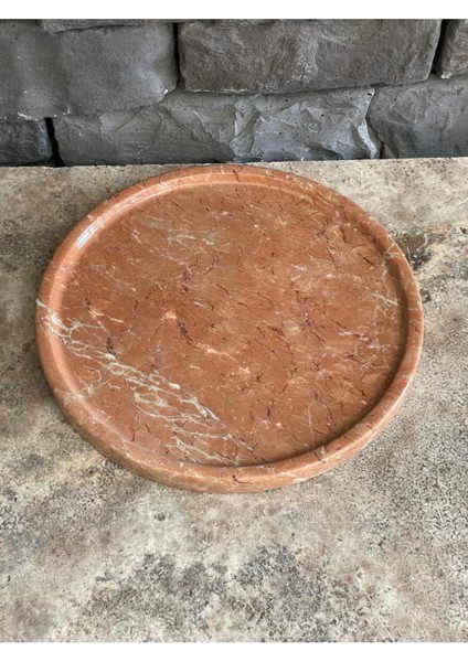 Gül Pembesi Mermer Tepsi 26X3 modelleri