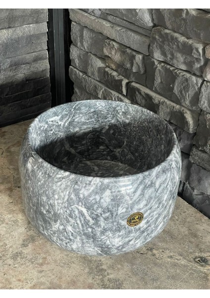 Antrasit Mermer Doğal Taş Kabak Model Hamam Kurnası