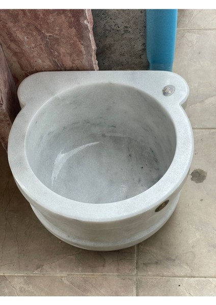 Beyaz Mermer Doğal Taş Hamam Kurnası