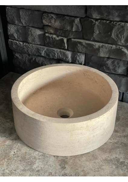 Doğal Taş Light Traverten Silindir Model Lavabo fiyatları