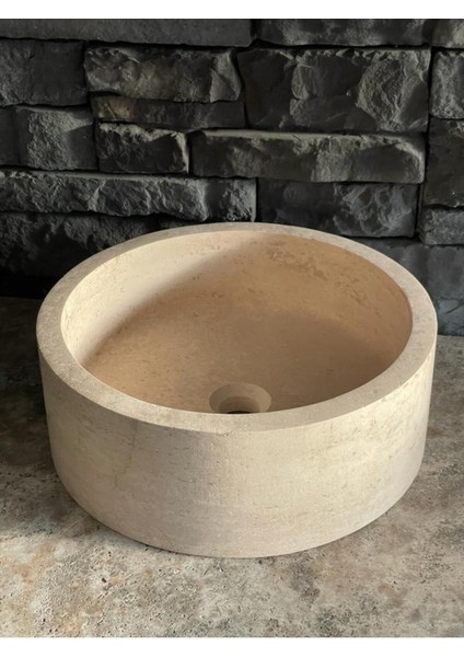 Doğal Taş Light Traverten Silindir Model Lavabo fırsatları