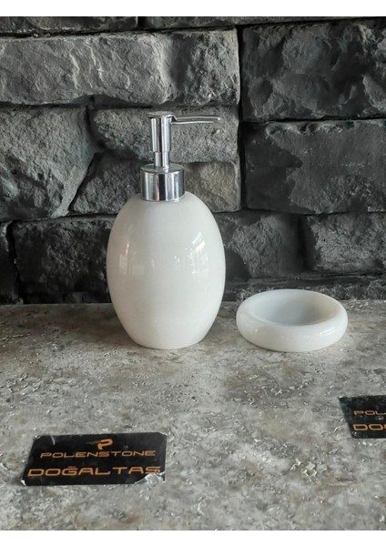 Oval Beyaz Mermer Sabunluk Seti fiyatları