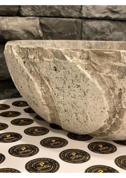 Doğal Taş Silver Traverten Patlatma Modelli 41X41X14 fiyatları