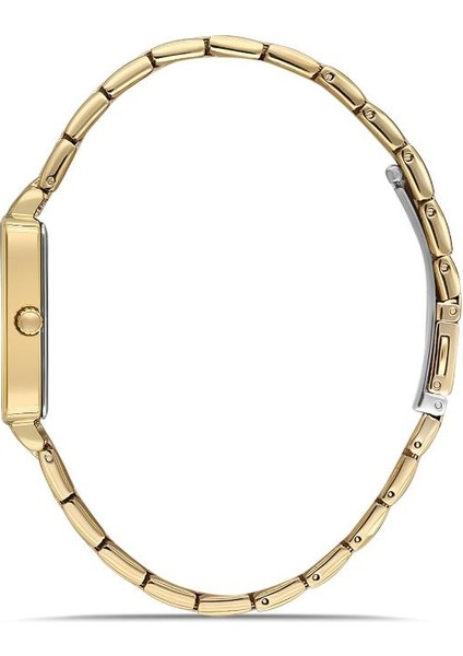 DK.1.AG1381.08 Dikdörtgen Kadran Çelik Kordon Çelik Kasa 3 Atm Suya Dayanıklı Altın Renk Kadın Kol Saati fiyatları