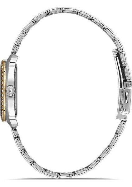 DK.1.AG1380.05 Taşlı Tasarım Çelik Kordon Çelik Kasa 5 Atm Suya Dayanıklı Metalik-Altın Renk Kadın Kol Saati fiyatları