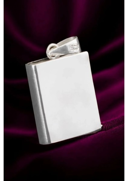 925 Ayar Gümüş Düz Gümüş Cevşen Muska Kabı Kolye