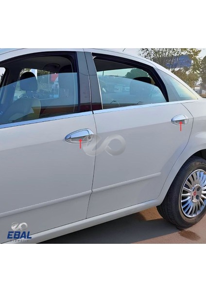 Fiat Linea Krom Kapı Kolu 4 Kapı 8 Parça 2007 Üzeri Paslanmaz Çelik