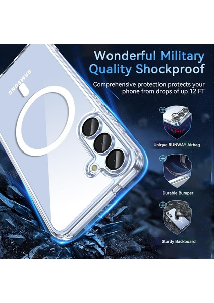 Samsung Galaxy S25 Plus Kılıf Magsafe Wireless Kablosuz Şarj Destekli Sert Silikon Şeffaf Kapak Manyetik indirimleri