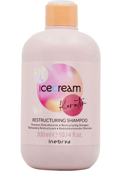 Tekli Ürün Keratinli Ice Cream Yapılandırıcı Şampuan 300 MLEVAÜRÜN10006