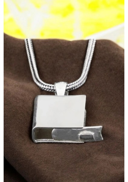 925 Ayar Gümüş Düz Gümüş Cevşen Muska Kabı Kolye fiyatları