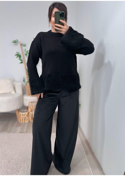 Siyah Dokulu Geçiş Detaylı Belis Kazak