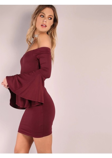 B101320 Ispanyol Kol Straplez Elbise
