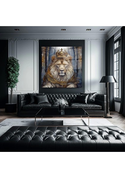 Aslan Kral Sanatsal Cam Tablo