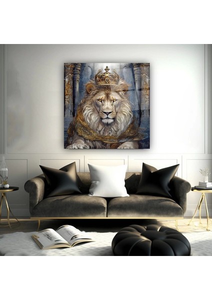 Aslan Kral Sanatsal Cam Tablo