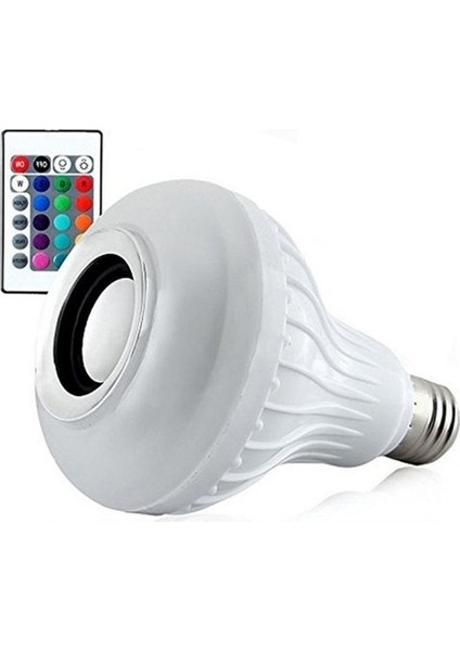 Kumandalı Ayarlanabilir Rgb Bluetooth Hoparlör LED Ampul Lamba Müzik Çalar