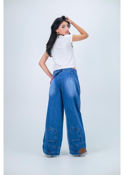 Flip Up Detail Baggy Yıkamalı Pantolon fırsatları