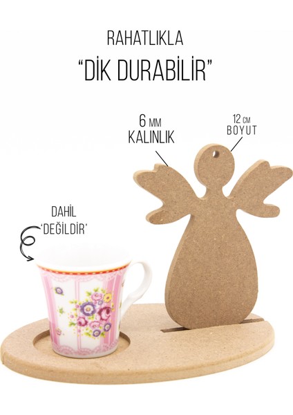 Melek Temalı Ahşap Bardak Altı, Mumluk ve Dekor Seti - Süs, Ahşap Boyama fiyatları
