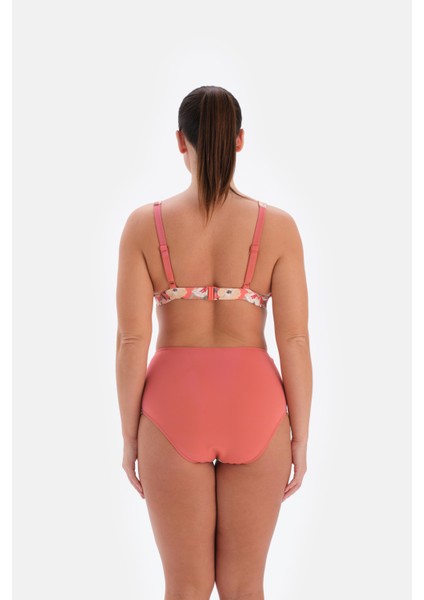 Yüksek Bel Toparlayıcı Üçgen Bikini Takımı Desenli 3246BK modelleri