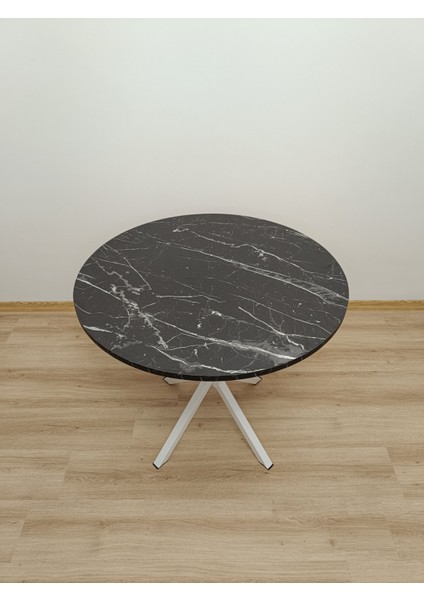 Evko Mobilya, Masa, Yuvarlak Masa, Ahşap Masa, Mutfak Yemek Masası, Balkon Masası, Metal Ayaklı Masa, 80 cm fırsatları